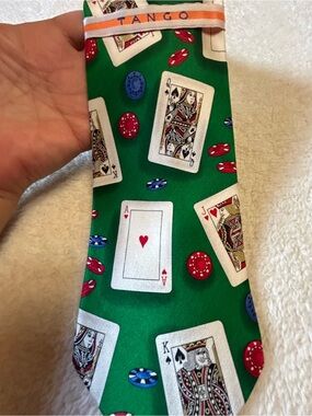 🎁3 for $30 - Playing Cards & Poker Chips Necktie